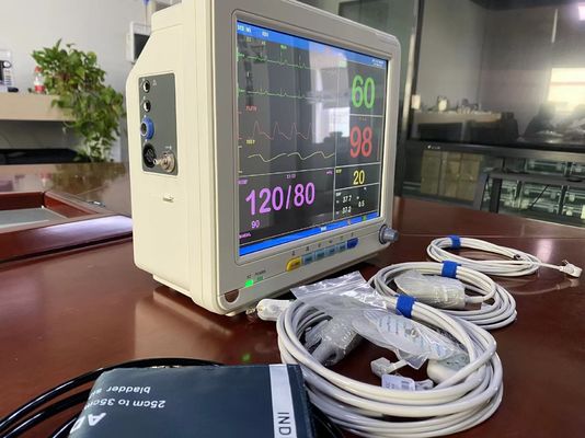 가벼운 병원 환자 생명 신호 모니터와 ECG SPO2 NIBP 온도 측정