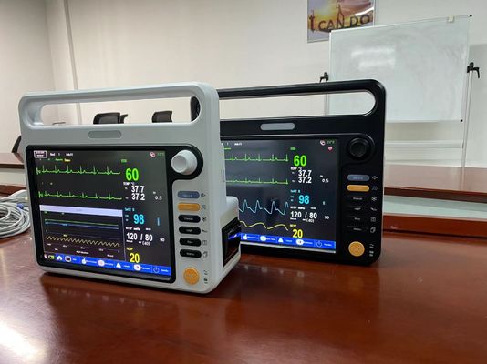 심장 휴대용 멀티 파라미터 환자 모니터 ECG SPO2 NIBP 온도 표준