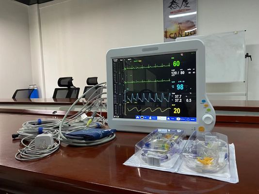 6 매개 변수 ICU 심장 모니터 ECG NIBP SPO2 모니터링을 위해 휴대용