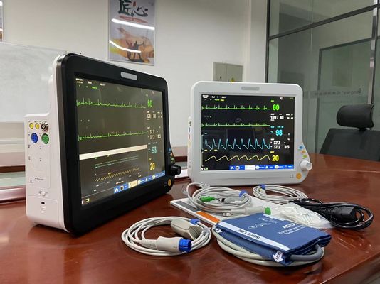 ICU 심장 멀티 파라미터 환자 모니터 휴대용 15 인치 TFT LCD 화면