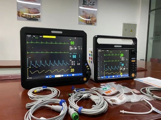 멀티 파라미터 심박수 측정기 수의학용 ECG SPO2 2Temp로 다국어