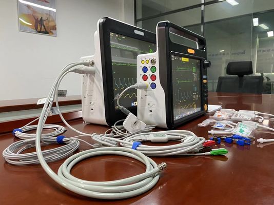 멀티 파라미터 심박수 측정기 수의학용 ECG SPO2 2Temp로 다국어