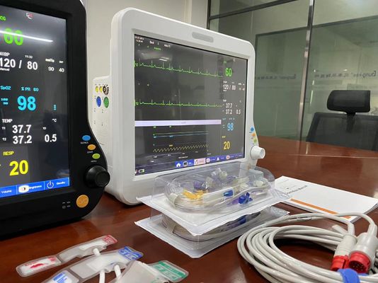 수의학적 디지털 생명 신호 기계와 ECG NIBP SPO2 2 Temp 표준