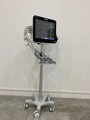 3 인치 무음 휠과 항공 알루미늄 재료 가지고 다닐 수 있는 의학 모니터 손수레