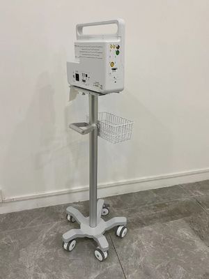3 인치 무음 휠과 수의학 항공 알루미늄 재료 환자 모니터 손수레