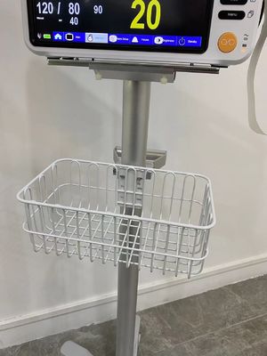 3 인치 무음 휠과 수의학 항공 알루미늄 재료 환자 모니터 손수레