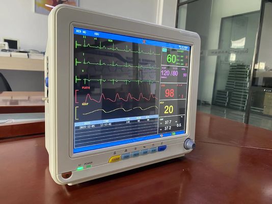 ECG SPO2 NIBP 및 임시 직원 측정을 가진 TFT LCD 의학 전자 생명 징후 감시자