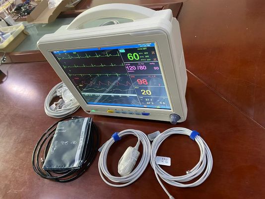 백색 색깔 ECG SPO2 NIBP와 임시 직원 측정을 가진 휴대용 활력 징후 감시자 떨어져