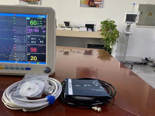 백색 색깔 ECG SPO2 NIBP와 임시 직원 측정을 가진 휴대용 활력 징후 감시자 떨어져