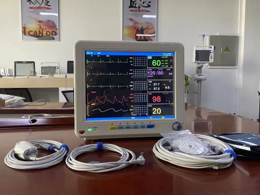ECG SPO2 NIBP 및 임시 직원 측정을 가진 휴대용 다 모수 참을성 있는 감시자