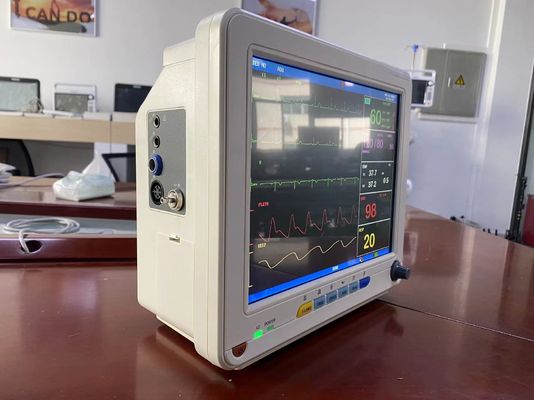 12.1 인치 TFT LCD 화면 휴대용 심장 환자 모니터 ECG SPO2 NIBP 생명 징후 모니터