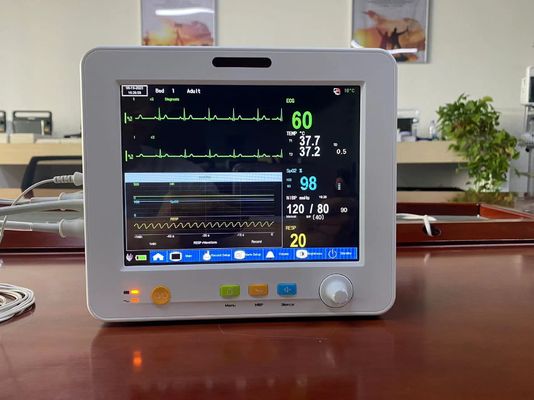 EtCO2 ECG SPO2 NIBP 임시 측정과 일반 병동 병원 가지고 다닐 수 있는 환자 모니터