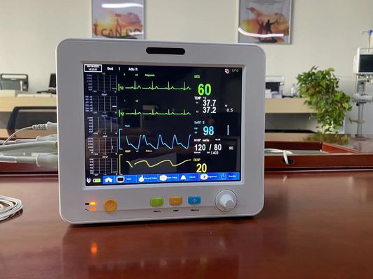 EtCO2 ECG SPO2 NIBP 임시를 위한 가지고 다닐 수 있는 8.4 인치 다중 매개 변수 환자 모니터 고정밀도