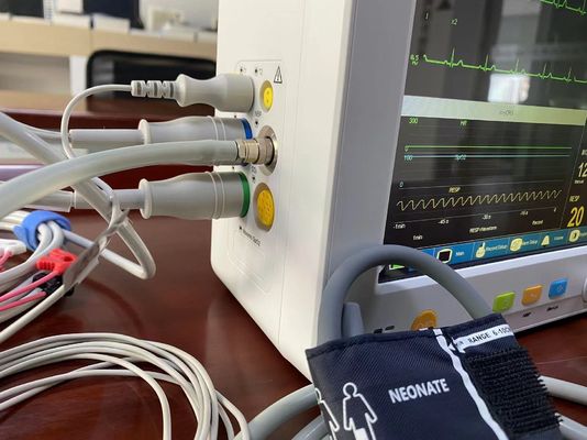 EtCO2 ECG SPO2 NIBP 임시 측정과 일반 병동 병원 가지고 다닐 수 있는 환자 모니터
